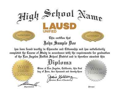 LAUSD Diploma Seals