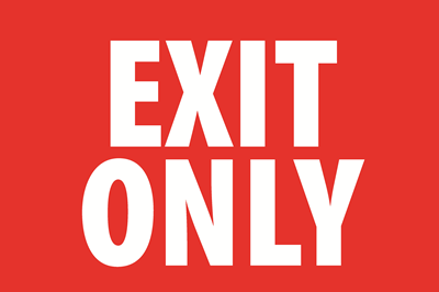 (Aluminum) Exit Only