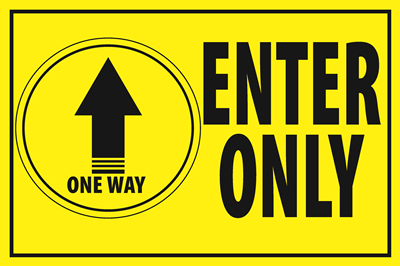 (Wall Decal) Enter Only