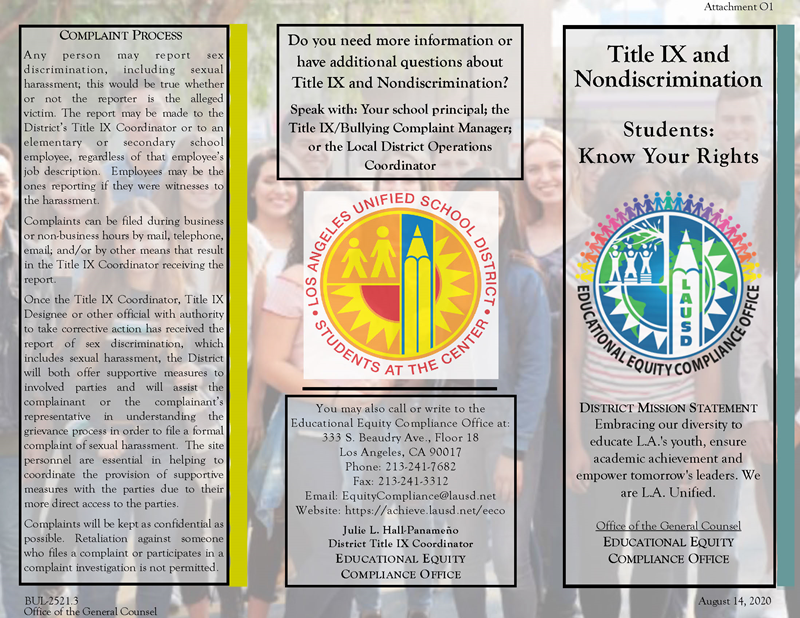 LAUSD Forms and Publications