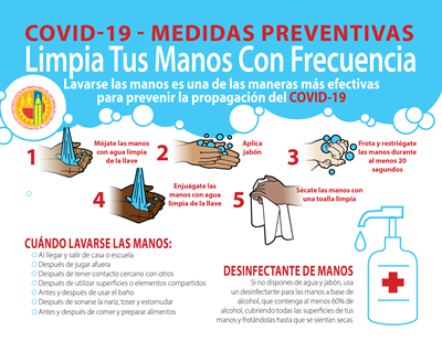 (Wall Decal) Hand Washing Infographic (Spanish-Small)