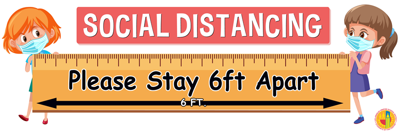 Please Stay 6 Feet Apart Banner