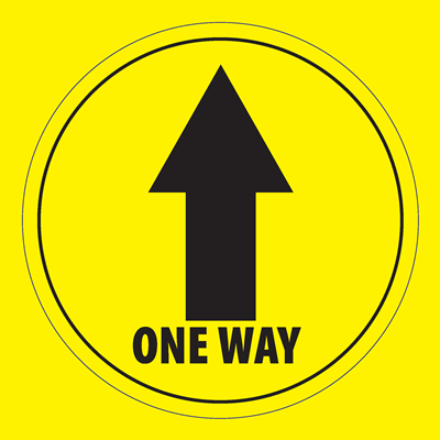 (Floor Decal) One Way